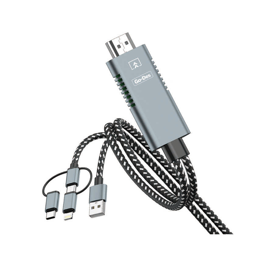 Go-Des GD-8296 5 in 1 1080P HD HDMI Kablo - 1 Go-Des GD-8296 5 in 1 1080P HD HDMI Kablo - 1
